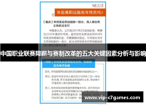 中国职业联赛降薪与赛制改革的五大关键因素分析与影响